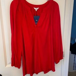 NWT Smocked Neck Blouse